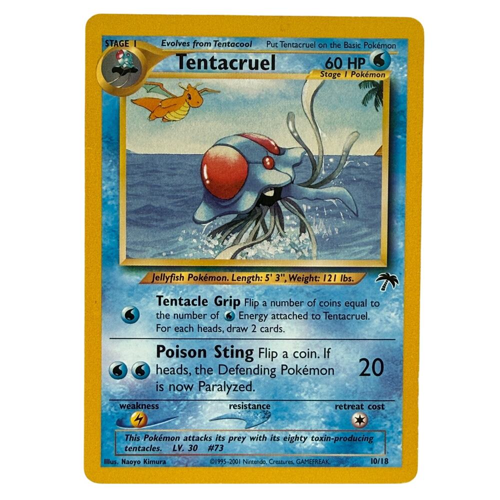 Pokémon TCG Tentacruel 10/18 Southern Islands 2001 Non Holo Vintage Card LP-EX